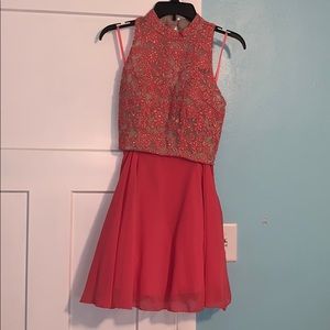 Pink two piece dress